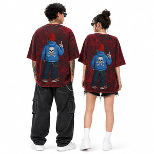 เสื้อยืดทรงบ็อกซี่สไตล์วินเทจสำหรับผู้ชาย ผ้าฝ้าย 100% พิมพ์ลาย DTG ทรงหลวม สไตล์ลำลอง น้ำหนัก 230 กรัม ผ้าไม่ทอ รับผลิตแบบ OEM - Product Image 5