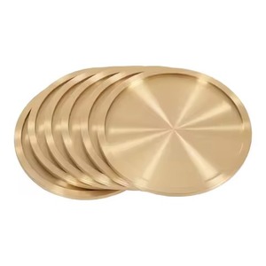Stylish Metal <b>Coaster</b> Set Decorative <b>Drink</b> <b>Coasters</b> for Living Room Kitchen and Party Table Use - Product Image 5