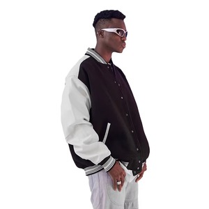 Fabricant de vêtements streetwear, vente en gros, veste varsity sur mesure, grande taille, pour homme - Product Image 3