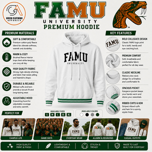 เสื้อฮู้ดผ้าฝ้ายฟลีซ FAMU แบบสั่งทำพิเศษ ลายพิมพ์สัตว์ แฟชั่นฤดูหนาวรักษ์โลก สำหรับชมรมและวิทยาลัย - Product Image 5