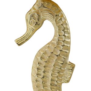 <b>Hand</b>-<b>Cast</b> Gilded Seahorse Beverage Pedestal High End Hotel Lounge Accent Table - Product Image 5