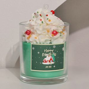 เทียนรูปขนมเทียนหอมตกแต่งเทียนหอมถั่วเหลืองฉลากส่วนตัวหรูหราเทียนหอมสร้างสรรค์สำหรับปาร์ตี้ของขวัญวันหยุดคริสต์มาส - Product Image 1