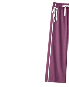 Pantalon de survêtement large pour femme, à rayures latérales, taille haute, coupe décontractée, avec cordon élastique, pour le sport et la détente, fournisseur OEM - Product Image 3