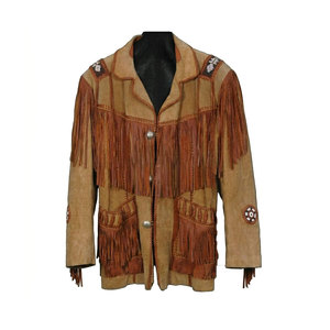Veste en daim à franges tendance Solid Trader, style western rétro, en cuir de qualité supérieure, matière daim doux - Product Image 6