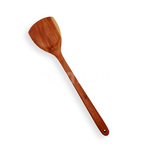 Spatule en bois de teck Malika, écologique, durable, sans peinture ni vernis, halal, personnalisable, extra longue, OEM. - Product Image 1
