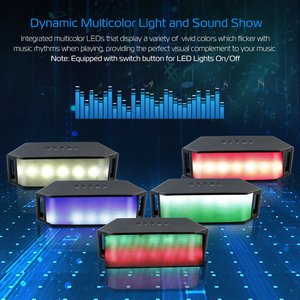Dynamic Multicolor LED Wireless <b>Speaker</b> with <b>USB</b>/MMC Reading Hands-Free FM Radio & Aux In-for Party Camping Travel - Product Image 4