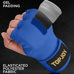 Bandages de boxe personnalisés à ajustement rapide avec coussinet en gel, pour l'entraînement de boxe et de MMA, et comme sous-gants de protection. - Product Image 3