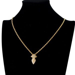 Nouvel Arrivage en Gros : Pendentif Hiphop Bling Plaqué Or 18 carats avec Zircons et Logo Personnalisé - Product Image 4