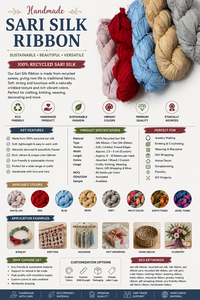 Recycled Sari Silk Ribbon Handmade Textile <b>Yarn</b> for Weaving Crochet Knitting Craft Supplies Wholesale Export - Product Image 6