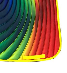 Selle de cheval occidentale en laine multicolores de haute qualité |   Tapis de selle de course de chevaux antidérapant tout usage en gros - Product Image 2