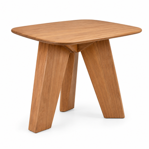 <b>Solid</b> Teak <b>Round</b> Scandinavian <b>Dining</b> <b>Table</b> with Three Keystone Supports Waterproof and Durable for Apartment Use - Product Image 3
