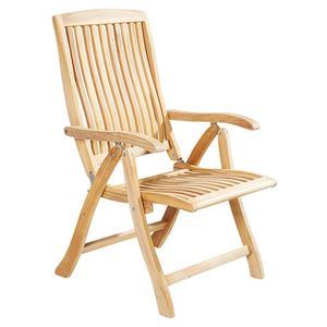 Adjustable Folding <b>Teak</b> Wood Modern Luxury Outdoor Garden Dining <b>Chair</b> - Product Image 1