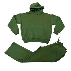 Conjunto Deportivo Vintage de Dos Piezas con Efecto Desgastado por el Sol, Chaqueta y Pantalones con Acabado Lavado, Corte Relajado para Uso Diario - Product Image 1
