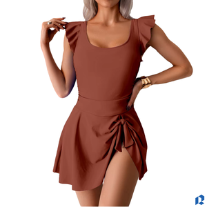 Qualité d'exportation, meilleur prix, vente en gros, qualité supérieure, bikinis et vêtements de plage vintage pour femmes, robes ajustées unies pour femmes - Product Image 1