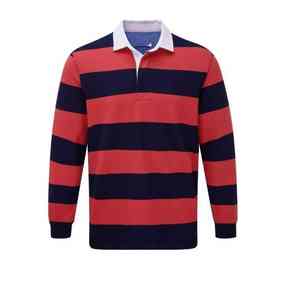 Camiseta de rugby transpirable y suave para hombre, manga larga, personalizada, 100% poliéster, lisa o estampada, transpirable. - Product Image 5