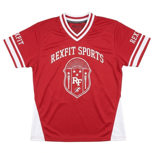 เสื้อยืดเจอร์ซีย์ผ้าฝ้ายคุณภาพสูง 100% แขนสั้นลำลองสำหรับผู้ชาย เสื้อกีฬา  ไซส์ใหญ่พิเศษ ระบายอากาศได้ดี  โลโก้ด้านหน้า  รับสกรีนลายตามสั่ง - Product Image 2