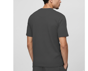 Nuevas camisetas de hombre a la moda, extragrandes, con hombros caídos, cuello redondo, manga corta, corte holgado, 100% algodón, 2 tonos, estilo hip hop. - Product Image 3