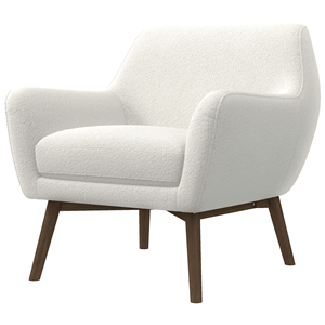 Fauteuil lounge Panom White Boucle - Product Image 1