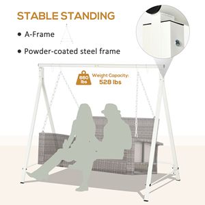 "Indoor Metal Porch <b>Swing</b> Stand Heavy Duty <b>Swing</b> <b>Frame</b> 660 LBS Weight Capacity Hanging Chair Stand Backyard Patio Lawn" - Product Image 6