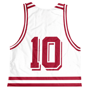 Basketball Jersey Red White Mesh Tank <b>Top</b> Sublimated Print Unisex Adult Sportswear Lightweight Team Sportswear OEM ODM Factory - Product Image 3