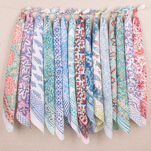 Bandanas en coton biologique faits à la main, 15 pièces, unisexe, bandeau de motard, écharpe de cou bohème, cadeau tendance, haute qualité pour femme, pour l'extérieur - Product Image 1