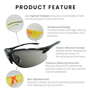 Tonshung SA1369 Frameless Anti-Fog/Anti-Scratch Safety <b>Glasses</b> for Indoor Industrial Use-Personal Protective Equipment - Product Image 5