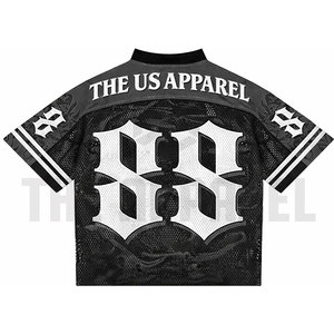 Camiseta Deportiva de Malla Estilo Vintage Americano 2026, Personalizada para Béisbol y Fútbol, Corte Holgado, Estilo Urbano, Jersey de Fútbol OEM - Product Image 5