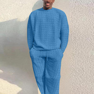 Vêtements de sport décontractés en polyester personnalisés OEM, vêtements de course, ensembles de survêtements d'automne à manches longues, ensembles de survêtements de jogging pour hommes en 2 pièces - Product Image 3