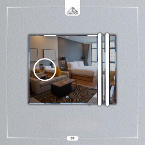 Decora tu espacio con este espejo LED con aumento, borde de luz acrílica, interruptor táctil, ecológico y ligero. - Product Image 5