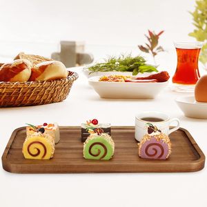 Plato de Servir Cuadrado de Madera de Acacia Sólida, Moderno, Decorativo y Ecológico, con Acabado Lacado, Apto para Lavavajillas, para Café y Queso, Venta al Por Mayor - Product Image 3