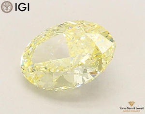 Diamant de laboratoire cultivé CVD de forme ovale avec certificat IGI, 1,50 carat, couleur jaune vif fantaisie, clarté VVS2, pour bague solitaire, cadeau - Product Image 6