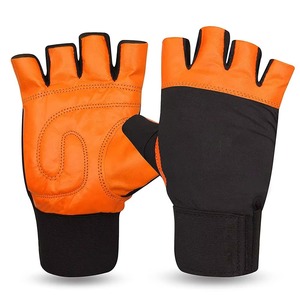 Guantes de Gimnasio para Levantamiento de Pesas de Medio Dedo Fabricados en Pakistán - Hechos a Medida, de Poliéster, Impermeables y Antideslizantes, Unisex - Product Image 1