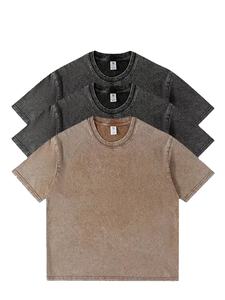3pcs Hommes Oversized Relaxed Fit Summer Casual Tees Heavyweight 100% Cotton Vintage Washed Soft Breathable From Bangladesh - Product Image 2