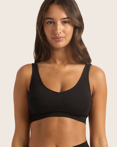 Soutien-gorge de sport sans couture rembourré en bambou noir pour femme, maintien moyen, décolleté en V profond, idéal pour le yoga, l'entraînement et la course, coupe ajustée, petit prix - Product Image 4