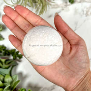 ลูกบอลสโคแลไซท์ธรรมชาติสีขาวหินคริสตัลบำบัดกึ่งมีค่าแกะสลักพลอยฮวงจุ้ยสำหรับการบำบัดแบบเรกิสำหรับการทำสมาธิแบบเรกิ - Product Image 2