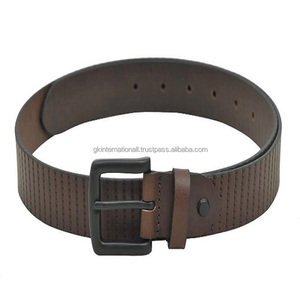 Cinturón informal de cuero de vaca con acabado antiguo, hebilla de latón, 100% de máxima durabilidad, hilo de cera - Product Image 6