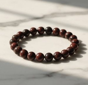 Handmade AAA Bloodstone Round Bead Bracelet – Polished Gemstone Stretch Bracelet <b>for</b> <b>Men</b> & Women - Product Image 4