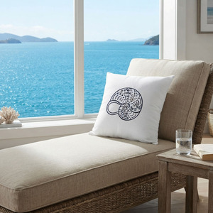 Housse de coussin carrée en coton blanc à volants, brodée sur mesure, amovible et lavable, pour siège, vente en gros - Product Image 3
