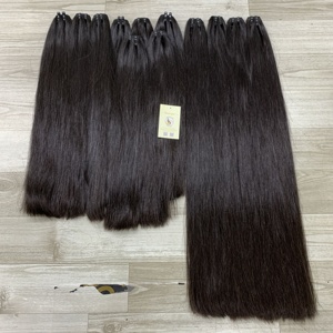 Extensiones de cabello humano vietnamita doble dibujado negro natural directo de fábrica Paquetes de trama cruda de Vietnam - Product Image 5