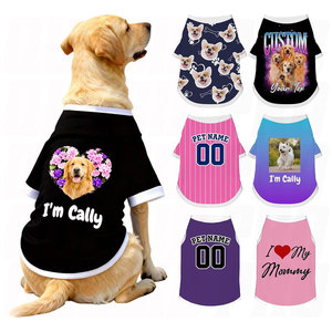 Maillot personnalisé pour chien, vêtements pour animaux de compagnie avec nom, photo, texte, logo, tee-shirt respirant pour chiens et chats, cadeau - Product Image 1