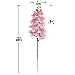 THAF-008 Tiges d'orchidées Phalaenopsis Premium au toucher réel, pétales en latex élégants et réalistes pour une décoration intérieure de luxe - Product Image 5