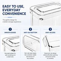 Boîtes de rangement en plastique rectangulaires transparentes et durables pour les cliniques, les hôpitaux, les laboratoires et les salles de traitement