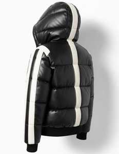 Chaqueta Acolchada de Contraste para Hombre, con Capucha, de Nailon y Poliéster, para Invierno, Corte Regular, Informal, para Uso en Exteriores - Product Image 2