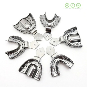 Bandejas de Impresión de Acero Inoxidable de Grado Superior, Instrumento Dental con Diseño Perforado, Equipo Clínico Profesional Duradero - Product Image 1