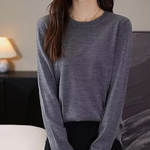 Sweat-shirt à manches longues pour femme, coupe classique et col rond, tenue tendance pour femme, sweats à capuche et sweat-shirts - Product Image 1