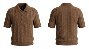 Cárdigan de Punto de Manga Corta a la Moda, Estilo 2026, con Cuello Abotonado, Suave, Informal y Cómodo, Tipo Polo - Product Image 2