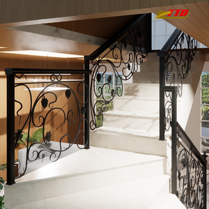Barandilla de Escalera de Hierro Forjado de Lujo con Diseño Decorativo para Villas, Hoteles, Casas y Resorts en Todo el Mundo - Product Image 1