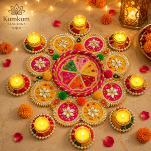Wholesale Handmade Eco-Friendly Durable Wood Metal Multicolor Rangoli <b>Tealight</b> Sets Diwali Decor Housewarming Wedding Return - Product Image 1