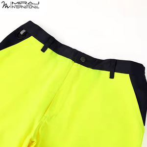 Pantalones de Seguridad de Alta Visibilidad para la Construcción, Duraderos, Color Amarillo con Paneles Oscuros en Contraste, Pantalones de Trabajo, Precio al por Mayor - Product Image 6