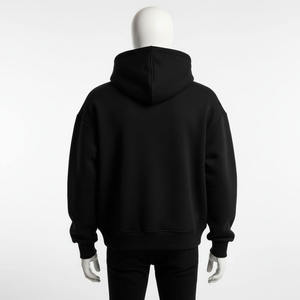 Custom <b>Men's</b> Black <b>Zip</b> Up Hoodie Fleece Hooded Sweatshirt Full <b>Zip</b> Casual Streetwear <b>Jacket</b> Oversized Fit - Product Image 2